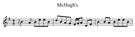 McHugh's - staff notation