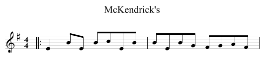 McKendrick's - staff notation