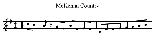 McKenna Country - staff notation
