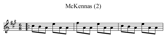 McKennas (2) - staff notation