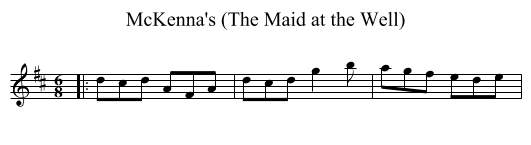 McKenna's (The Maid at the Well) - staff notation