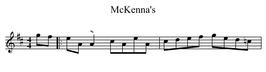 McKenna's - staff notation