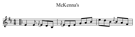 McKenna's - staff notation