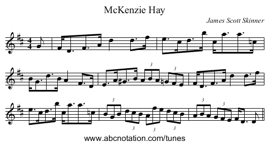 McKenzie Hay - staff notation