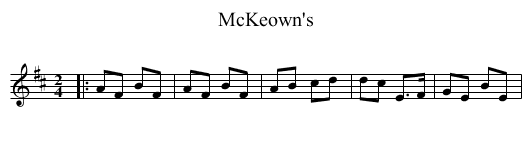 McKeown's - staff notation