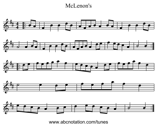 McLenon's - staff notation