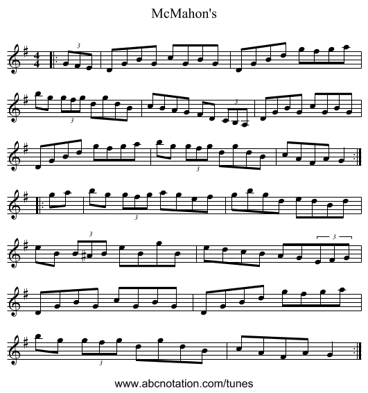 McMahon's - staff notation