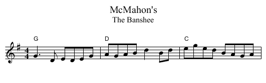 McMahon's - staff notation