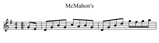 McMahon's - staff notation