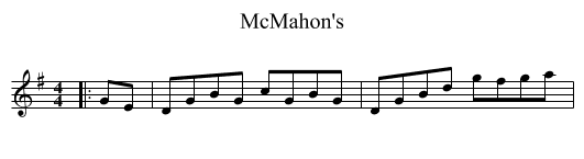 McMahon's - staff notation