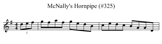 McNally's Hornpipe (#325) - staff notation