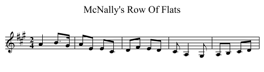 McNally's Row Of Flats - staff notation