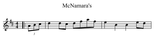McNamara's - staff notation