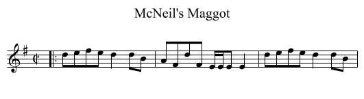 McNeil's Maggot - staff notation