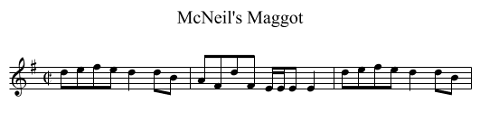 McNeil's Maggot - staff notation