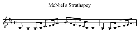McNiel's Strathspey - staff notation