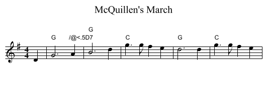 McQuillen's March - staff notation