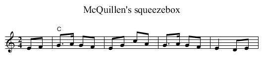 McQuillen's squeezebox - staff notation