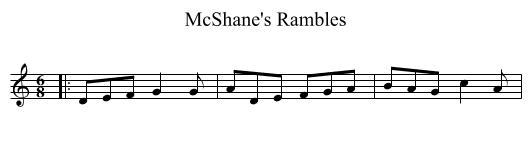 McShane's Rambles - staff notation