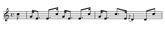McVicar's Strathspey - staff notation