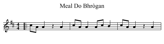 Meal Do Bhrògan - staff notation