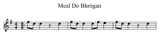 Meal Do Bhrògan - staff notation