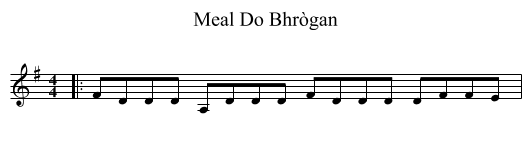 Meal Do Bhrògan - staff notation