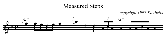 Measured Steps - staff notation