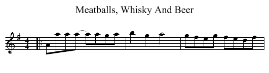 Meatballs, Whisky And Beer - staff notation