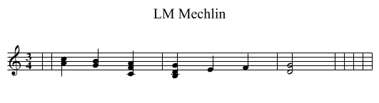 Mechlin, LM - staff notation