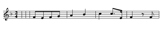 Medche, waelt te'n Far nien? - staff notation