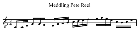 Meddling Pete Reel - staff notation