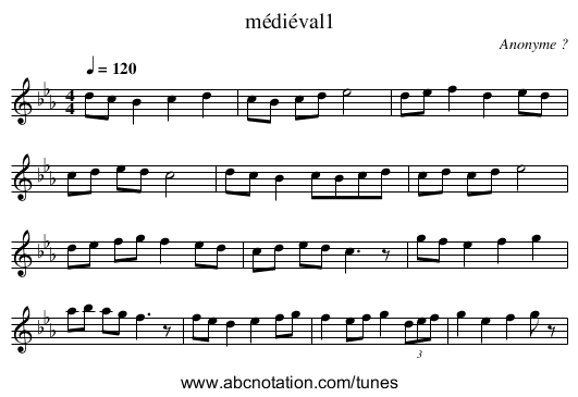 médiéval1 - staff notation