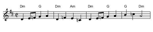 Meet me in the Grotto - staff notation