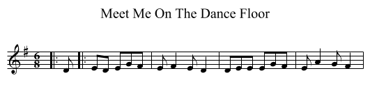 Meet Me On The Dance Floor - staff notation