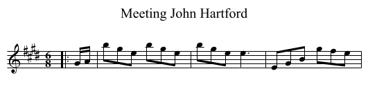 Meeting John Hartford - staff notation
