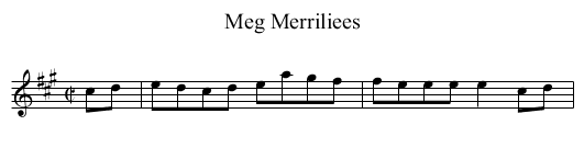Meg Merriliees - staff notation