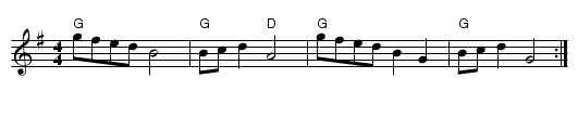 Meggy's Foot - staff notation