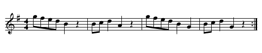 Meggy's Foot - staff notation