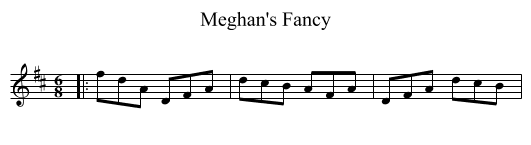 Meghan's Fancy - staff notation