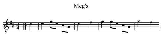 Meg's - staff notation