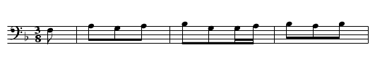MEI SCHATZ IS E REITER - staff notation