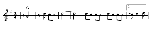 Mein Shtet'l Yass - staff notation