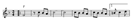Mein Shtet'l Yass - staff notation