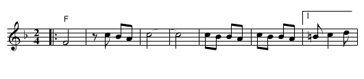 Mein Shtet'l Yass - staff notation