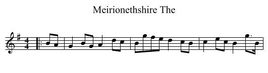 Meirionethshire The - staff notation