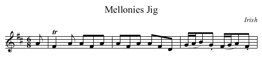 Mellonies Jig - staff notation