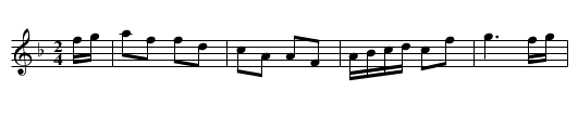 MELLOW HORN SETT (tune 5) - staff notation