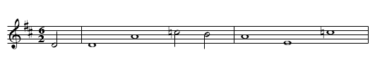 Melodie zum Bergreihen von Joachimsthal - staff notation