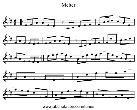 Melter - staff notation